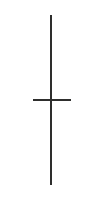 Long Leg Doji symbol from a financial candlestick chart